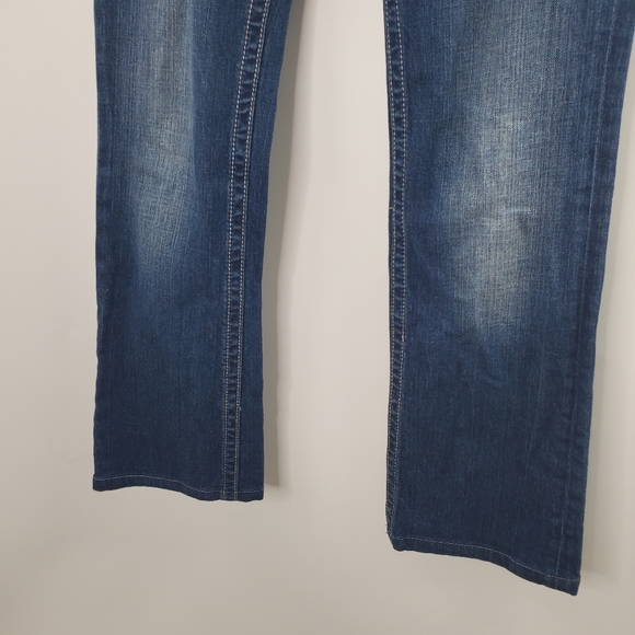 Miss Me Boot Embellished Bedazzled Back Pockets Blue Jeans - Picture 6 of 9